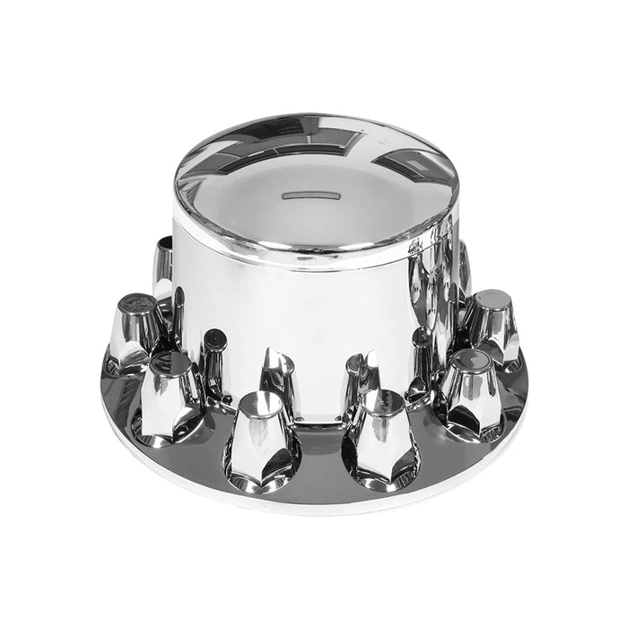 4 Pack Of Rear Axle Wheel Cover 33Mm Screw-On Lug Nut Cover For Semi Truck (Chrome Plated Abs Plastic)(Uniersal Fit)