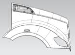 Guardabarros del capó del lado derecho para Kenworth T680 2014-2021