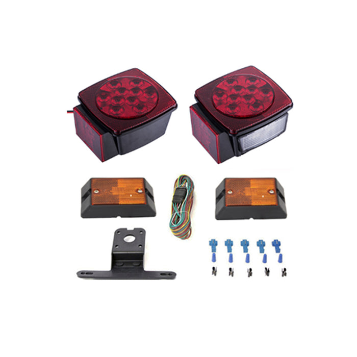 The Trailer LED Light Kit Includes A Four Wire Split Harness, Frame Clips, Flexible  Plastic License Bracket, Clear Lens On One Light For License Plate Illumination, And Wire Nuts. Wire Harness Is 25 Foot.