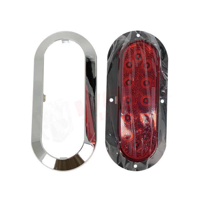 6"Oval LED Light  Plus Flange Mount,Pl3 Connection