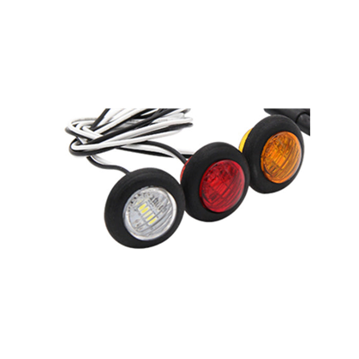 3/4 " LED Side Marker Red Color, 12V,2 Super LEDs,Cable20Cm
