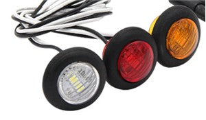 3/4 " LED Side Marker Red Color, 12V,2 Super LEDs,Cable20Cm