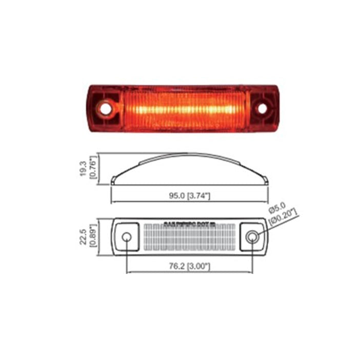 4"LED Turtle-Back Marker & Clearance Light