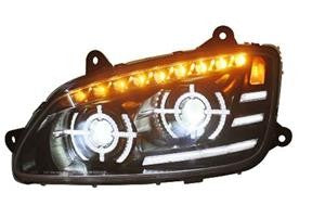 LH Headlight,LED,Black,2008-2017,Kenworth T660