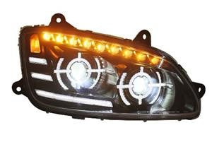 RH Headlight,LED,Black,2008-2017,Kenworth T660