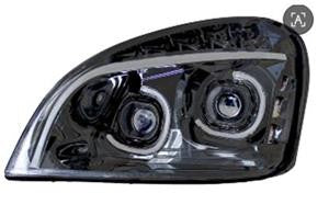 LH Headlight,LED,Black,2008-2017,Freightliner Cascadia