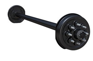 Hybrid Spring Trailer Axle - Straight Spindle, Electric Brakes, 94/80, 8-Lug，8,000-lb.