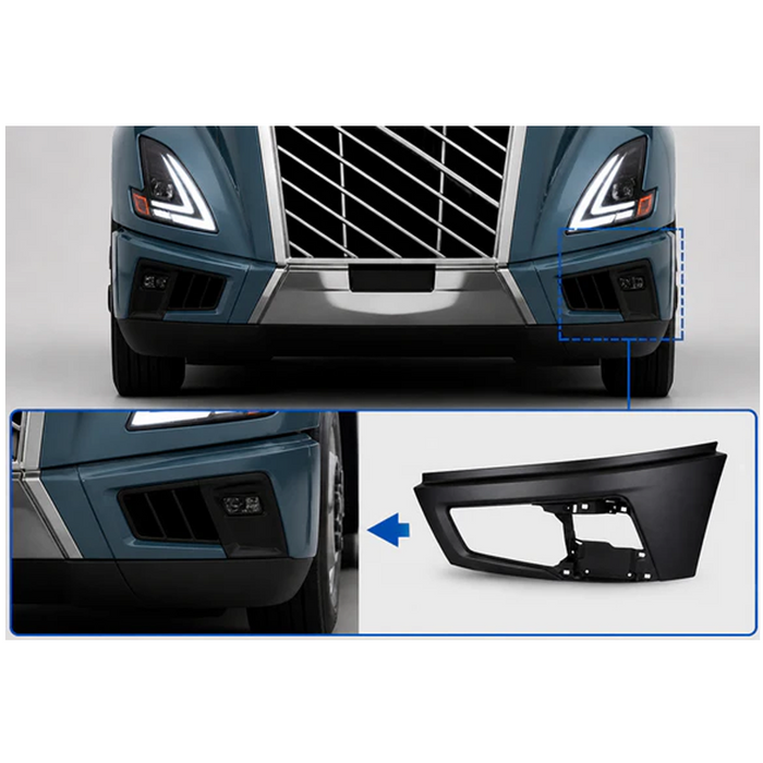 LH Bumper End Cap, Black,2025 Volvo VNL