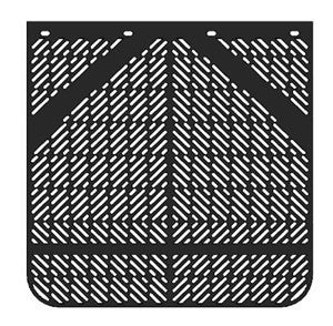 Aerodynamic Mud Flap, 24” x 24”*7mm, Black