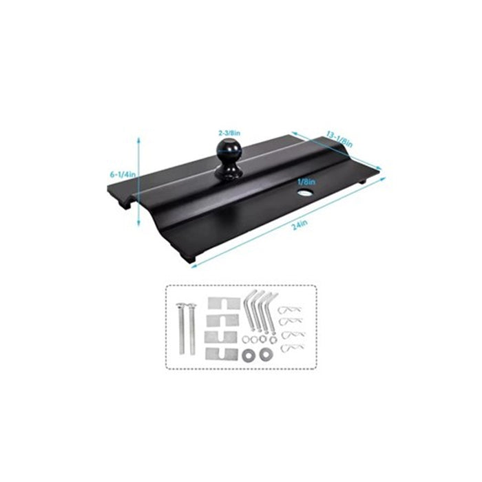 Gooseneck Ball Plate, for 5th Wheel Rail,2-5/16" Ball, 25000 LBs