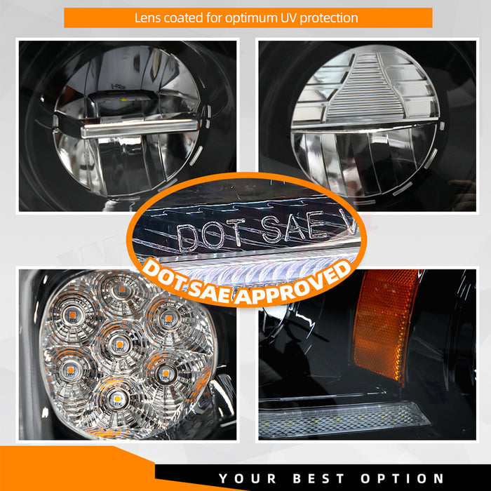 RH Headlight,Black Finishing,2021+,Kenworth T680