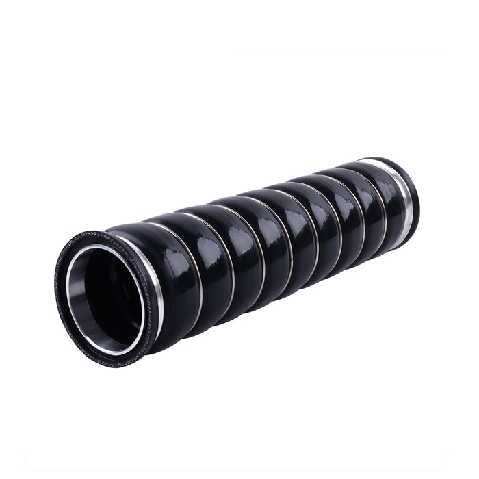Silicone Hose,ID:100-83mm,Length:400mm,Thickness:3.5mm,9 humps,8 rings with flanges,for Volvo