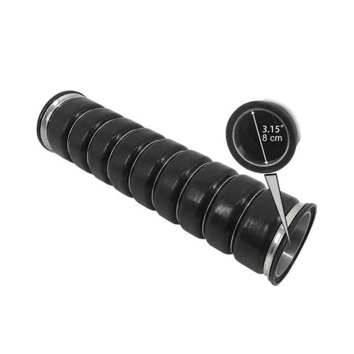 Silicone Hose,ID:100-83mm,Length:400mm,Thickness:3.5mm,9 humps,8 rings with flanges,for Volvo