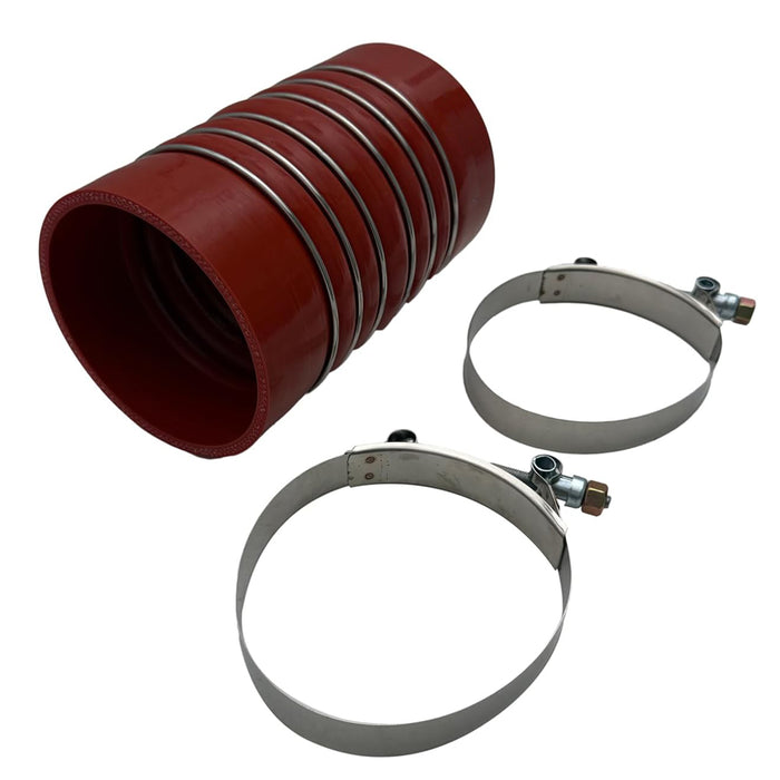 EIH1993 Repace Silicone Hose,ID:4",Length:7.125",Thickness:4mm,5 humps,6 rings,for Mack