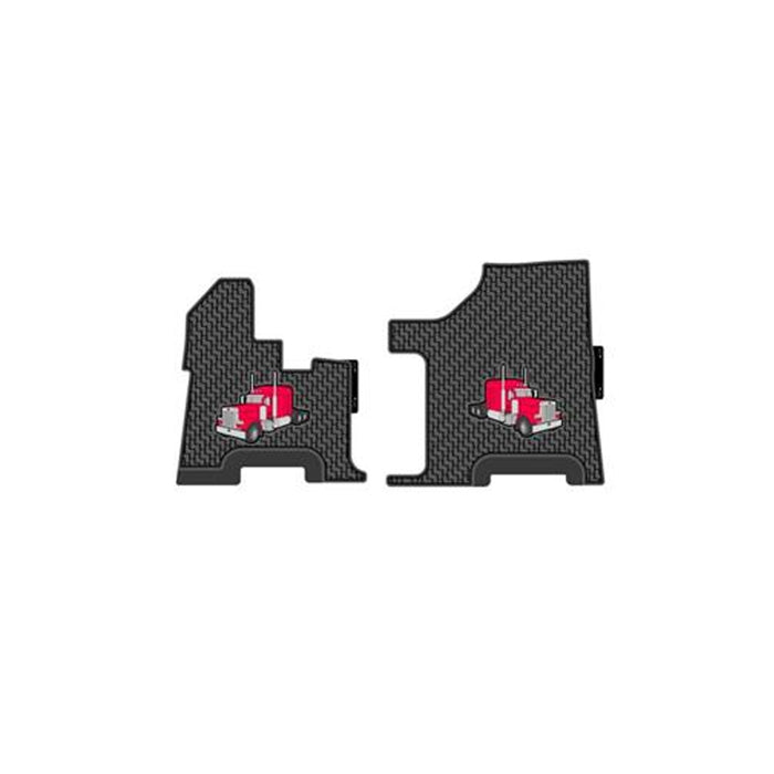 Floor Mat,TPE,Rubber,Red Color,2004,Peterbilt 379