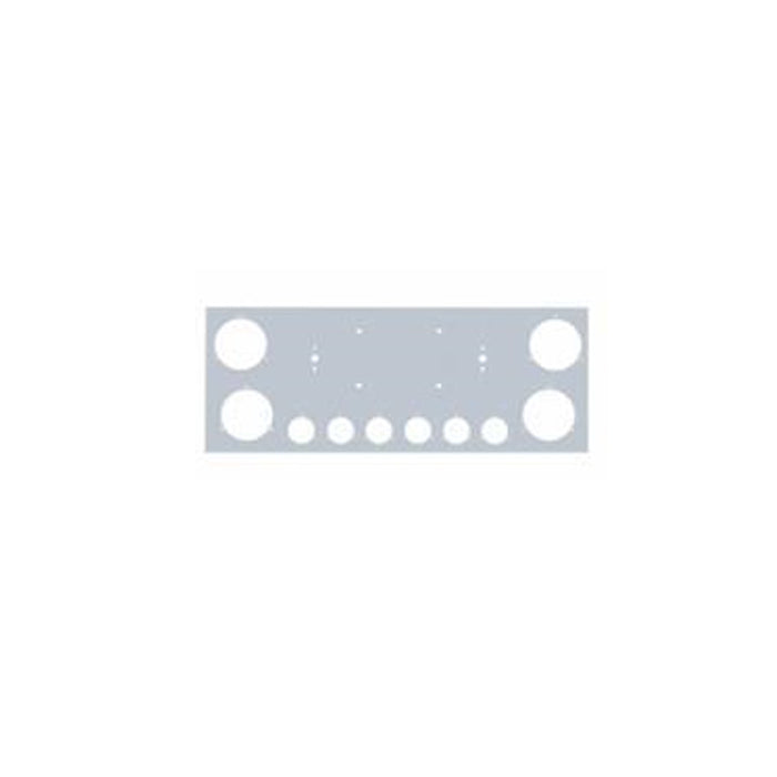 Rear Center Light Panel,Stainless Steel,with Four 4" Light Cutouts & Six 2" Light Cutouts,Replace 21493
