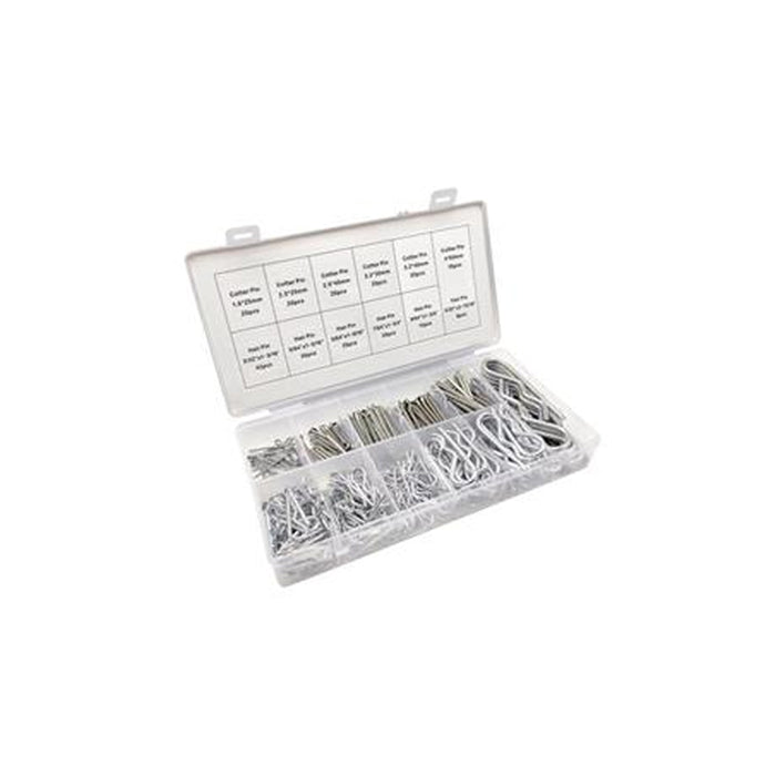 250PCS Straight and R Cotter Pin Assortment Kit