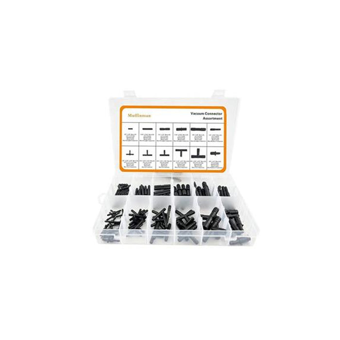 113pcs Black Nylon 12 Sizes Vacuum Connector Assortment