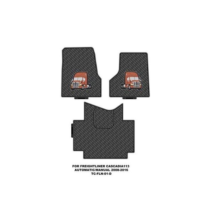 Floor Mat,Latex,Red,2008-2016,Freightliner Cascadia 113&125