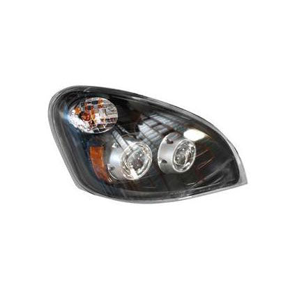 RH Headlight, Projector Led With Turn Light, Black, 2008-2017, Freightliner Cascadia