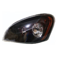 Lh Headlight, Halogen With Turn Light, Black, 2008-2017, Freightliner Cascadia