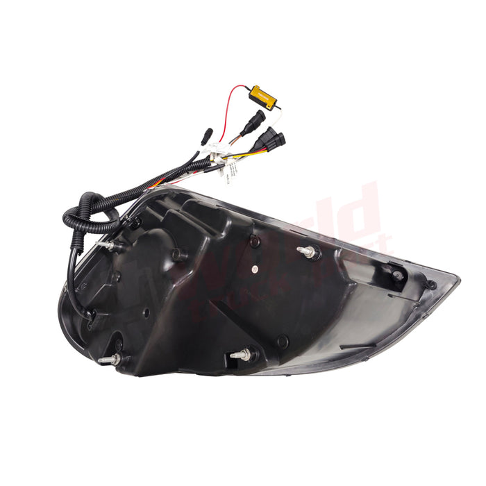 LH Headlight Dual Projector Led With Led Halo Rings Light Bar Black Freightliner Cascadia 2008-2017