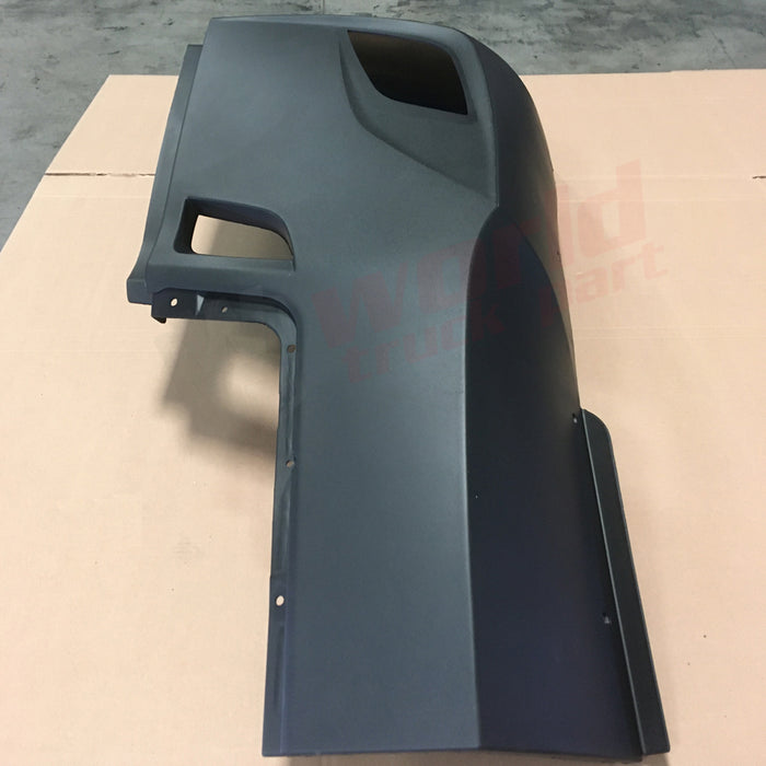 RH Corner Bumper Outer w/o Hole Black Freightliner New Cascadia 2018+