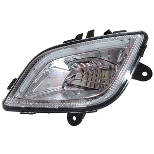 Luz antiniebla izquierda, LED, cromada, con halo, 2018+, Freightliner New Cascadia