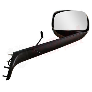 RH Hood Mirror,  Black Arm with Chrome Cover, With Heating, W/O Electrical,2018+, Freightliner New Cascadia