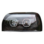 Lh Headlight, Led Projector W/Drl, Sequential Light, Black Bezel, 1996-2010, Freightliner Century