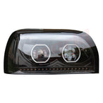 Rh Headlight, Led Projector W/Drl, Sequential Light, Black Bezel, 1996-2010, Freightliner Century
