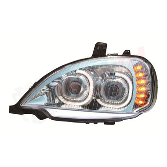 LH Headlight, Projector LED with DRL, Sequential Turn Light, 2002-2017, Freightliner Columbia