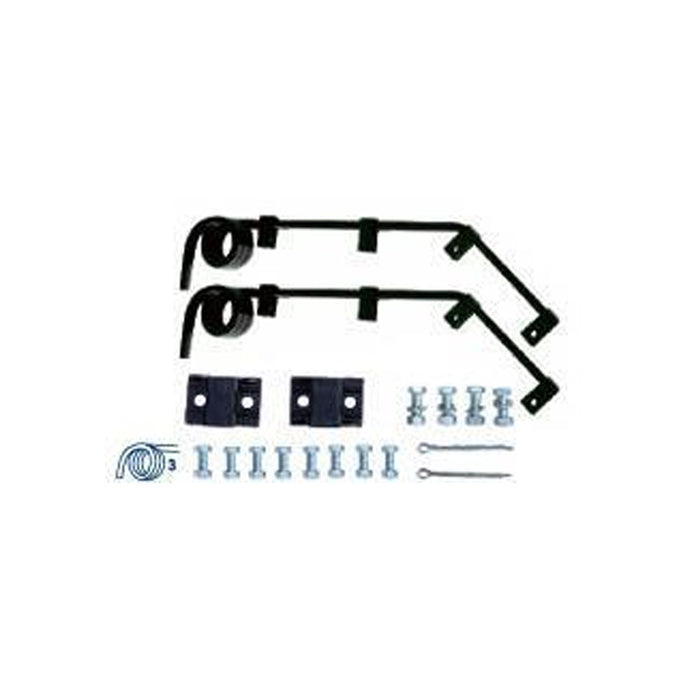 Mudflap Holder,Steel Black 31" Length 45° Angled