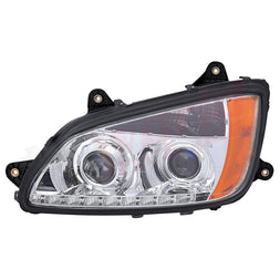 LH Projector Headlight, Xenon with LED turn light, LED stripe 2008-2017, Kenworth T660