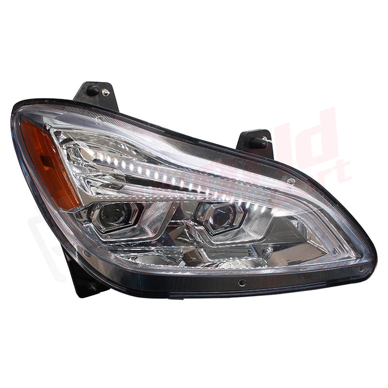 RH Headlight, LED Projector with stripe, Chrome, 2021+, Kenworth T680