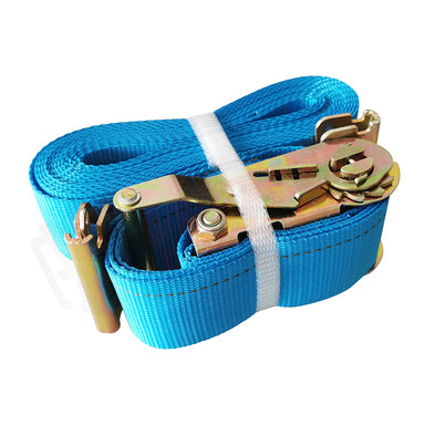 Correa tipo E-Track de 2 pulgadas x 20 pies con trinquete, resistencia a la rotura de 4400 lb, color azul