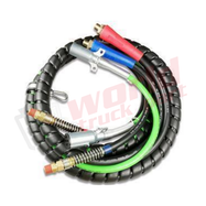 3-In-One Rubber Air Hose Electrical Cable Wrap 12' Air Line Hose