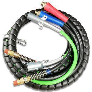 3-In-One Rubber Air Hose Electrical Cable Wrap 15'' Air Line Hose