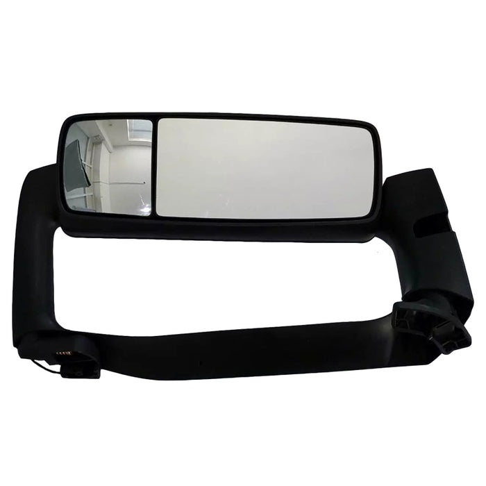 Conjunto de espejo retrovisor de puerta completo derecho con brazo negro y cubierta cromada 2004-2016 Volvo VNL Calentador eléctrico motorizado