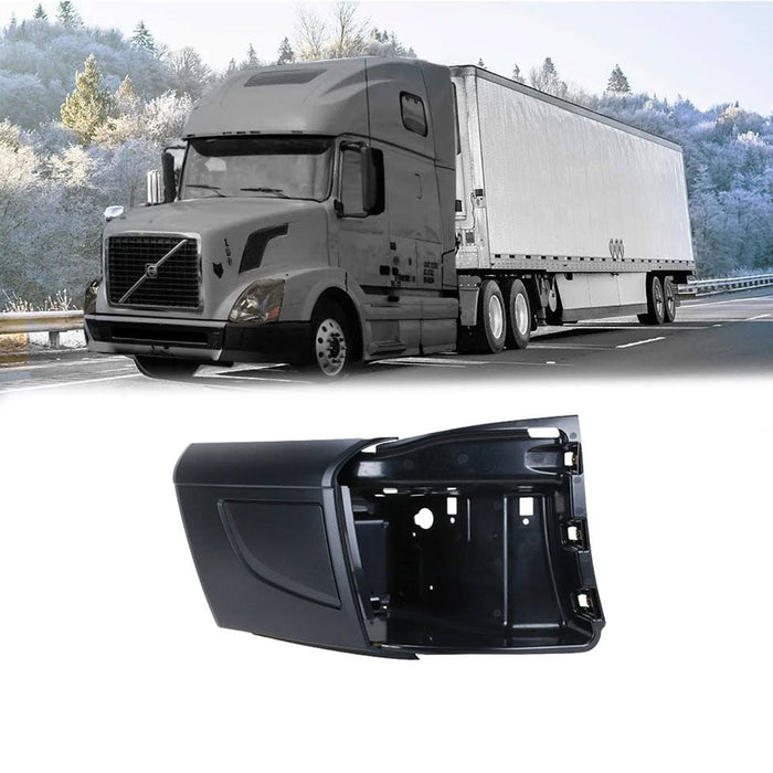 LH Corner Bumper w/o Hole Black Volvo VNL 2018+