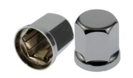 Heavy Duty Truck Chrome Abs Nut Cover 50Mm 33Mm Push On — World Truck ...